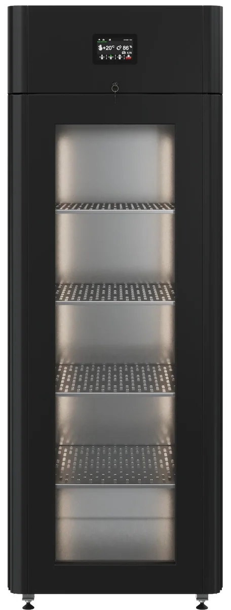 Холодильный шкаф Polair CS107-Meat (R290) black Тип 2 (дверь стекло)